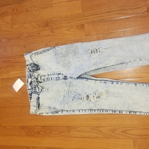 Brand New Acid Wash Destroyed Joggers - Picture 2 of 7